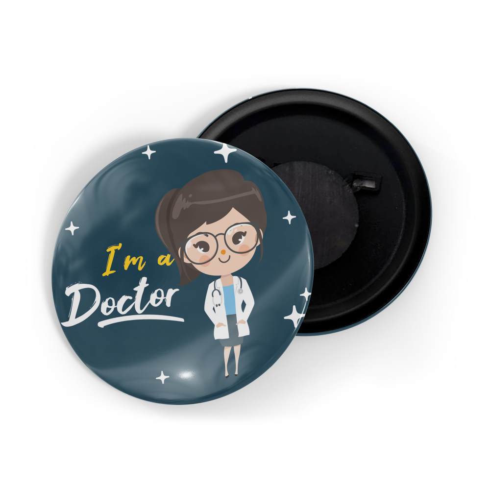 dhcrafts Fridge Magnet Blue Profession Job Profession I'm A Doctor D2 Glossy Finish Design Pack of 1